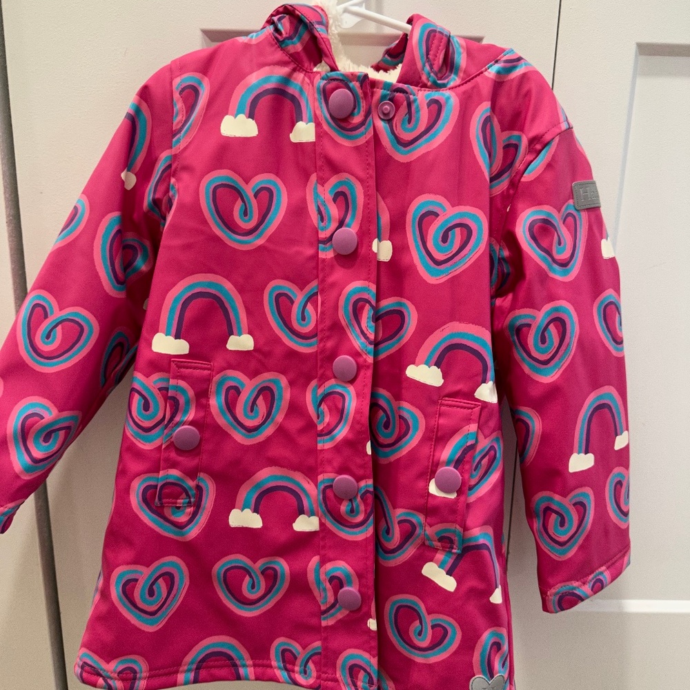 Girls Hatley sherpa lined raincoat Size 5